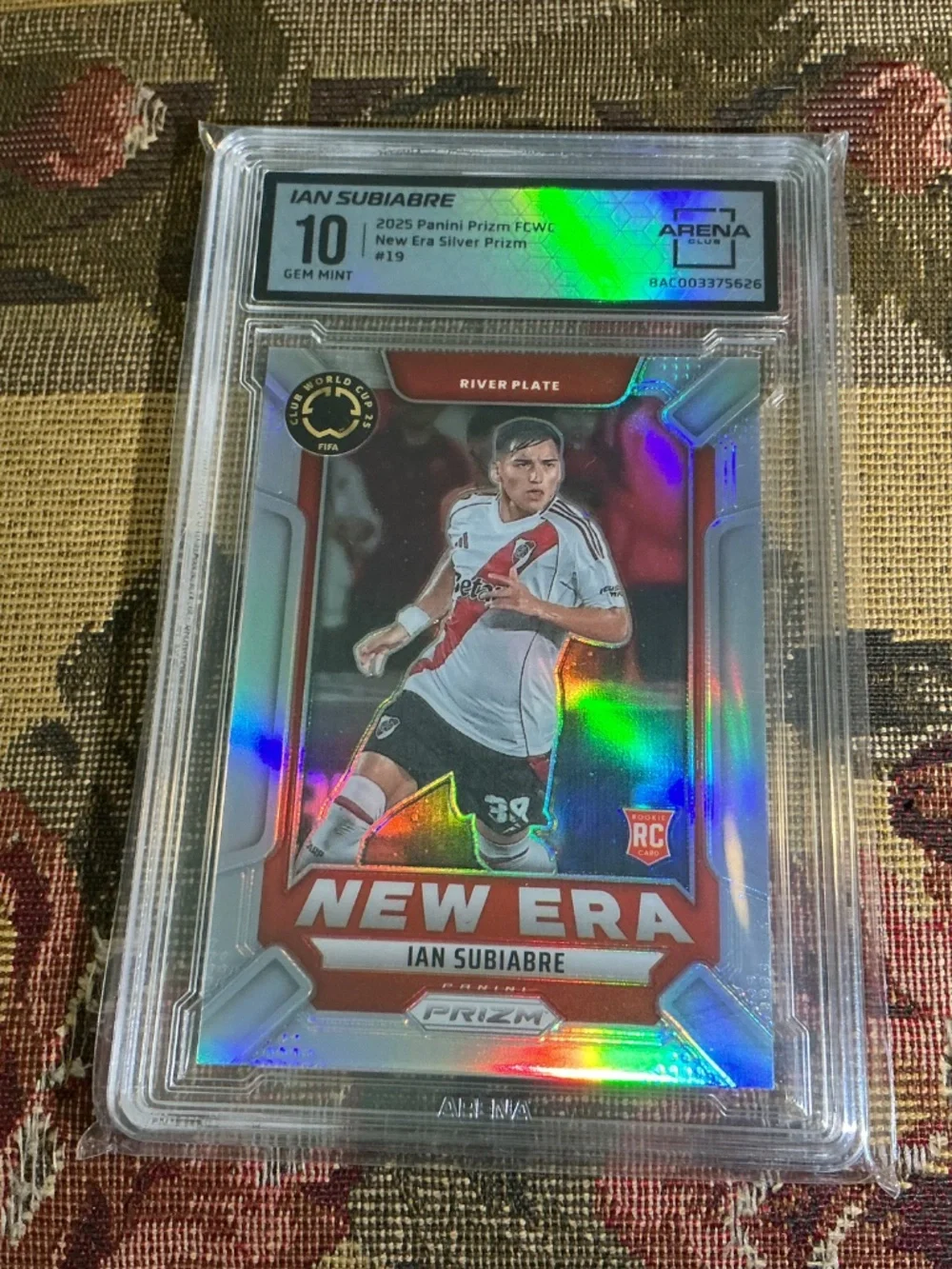 2025 Panini Prizm FIFA Club World Cup Silver Ian Subiabre New Era #19 Arena 10